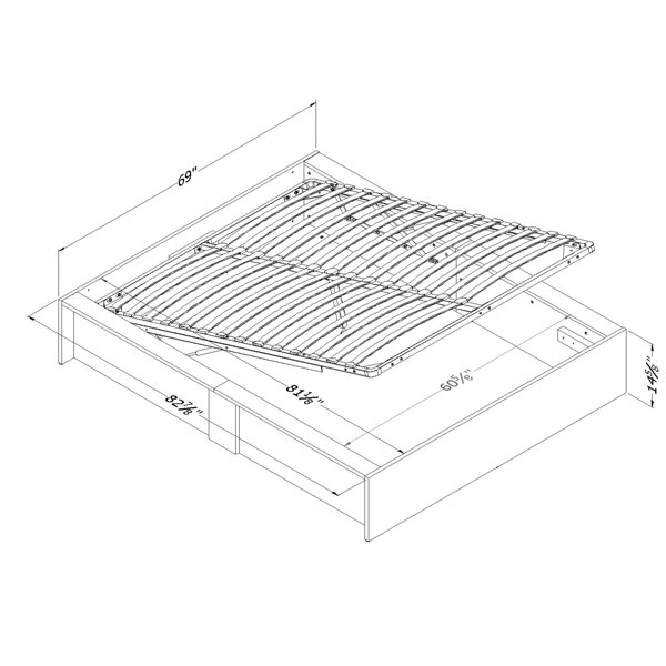 South Shore Fusion Queen Storage Platform Bed & Reviews Wayfair